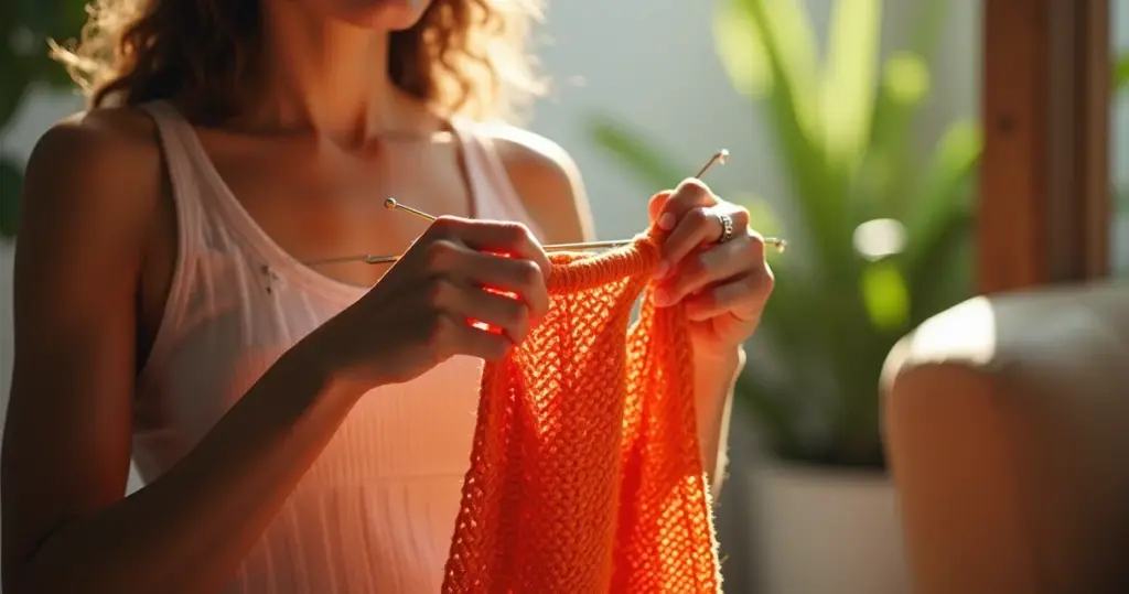 O truque do fio com elastano que faz o colete em tricô abraçar seu corpo