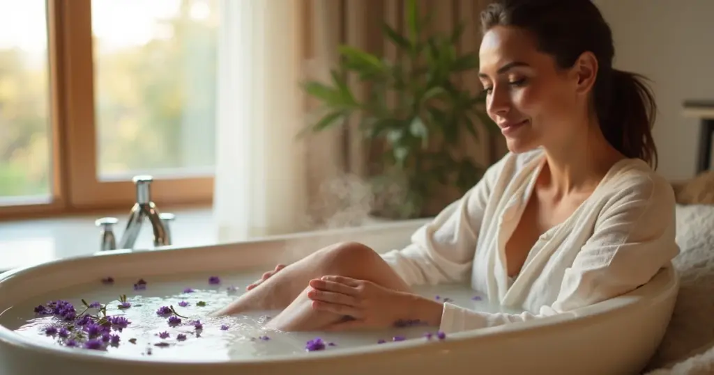 Como fazer escalda pés com lavanda e camomila e resetar sua noite