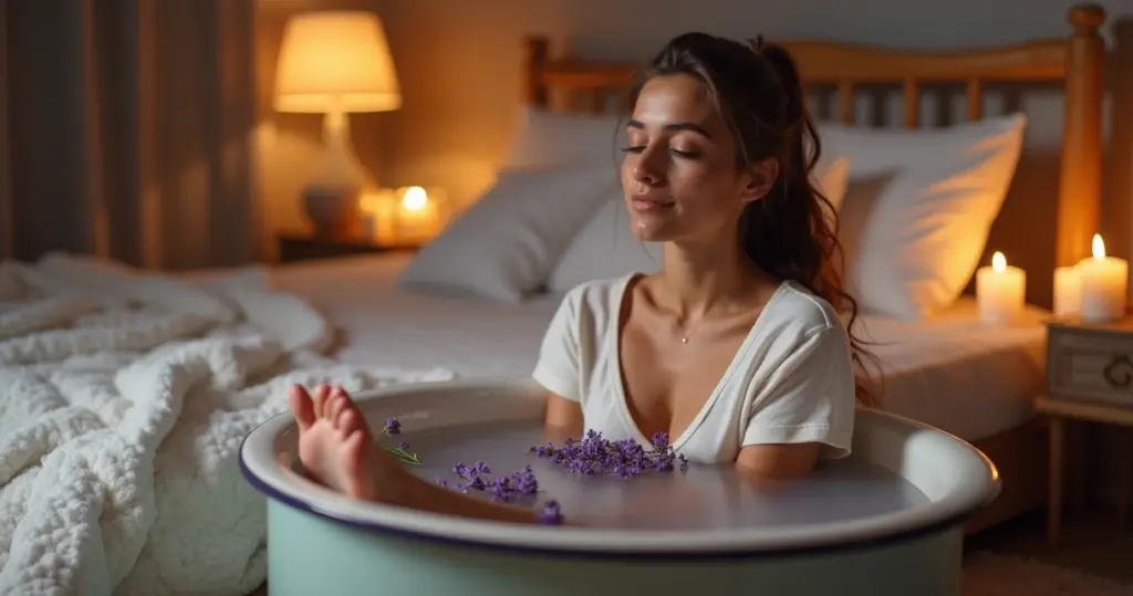 Como fazer escalda pés de lavanda e camomila para dormir: ritual de R$20 que acaba com noites em claro