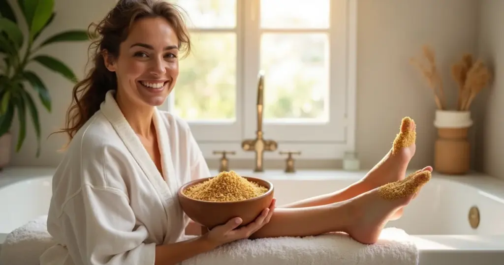 Como fazer esfoliante de mel e linhaça para os pés macios em 5 minutos