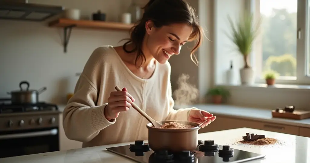 Como se faz mingau de chocolate cremoso e sem grumos em 10 minutos