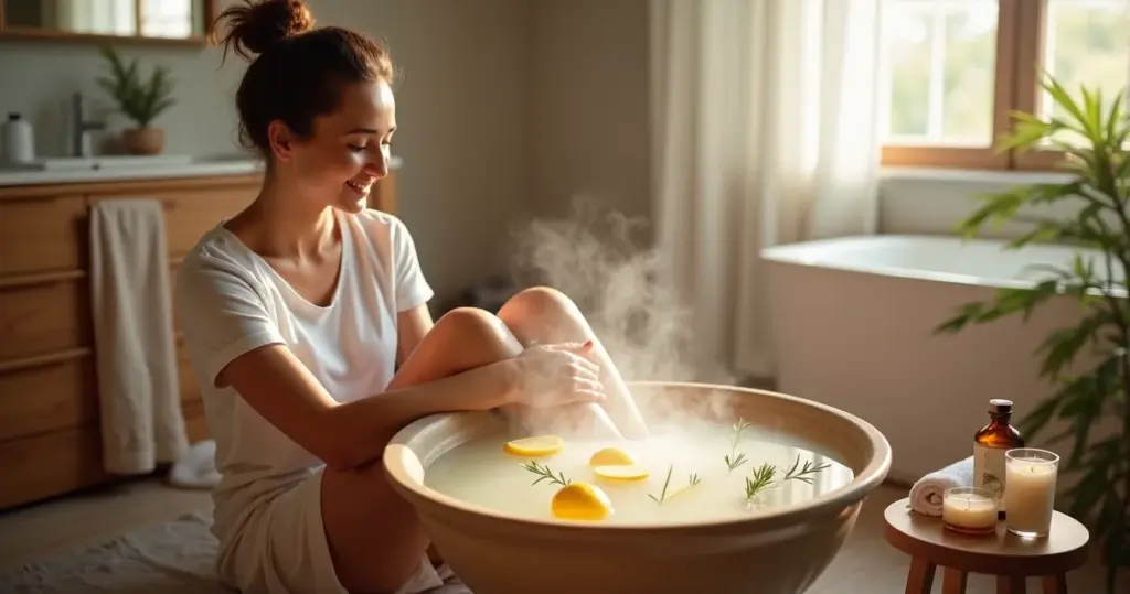 Custo escalda pés caseiro: spa por R$6,60 em 10 minutos