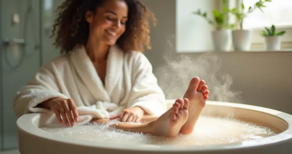 Escalda pés com sal grosso ou sais de banho: escolha certa para seu cansaço Escalda pés com sal grosso ou sais de banho: escolha certa para seu cansaço