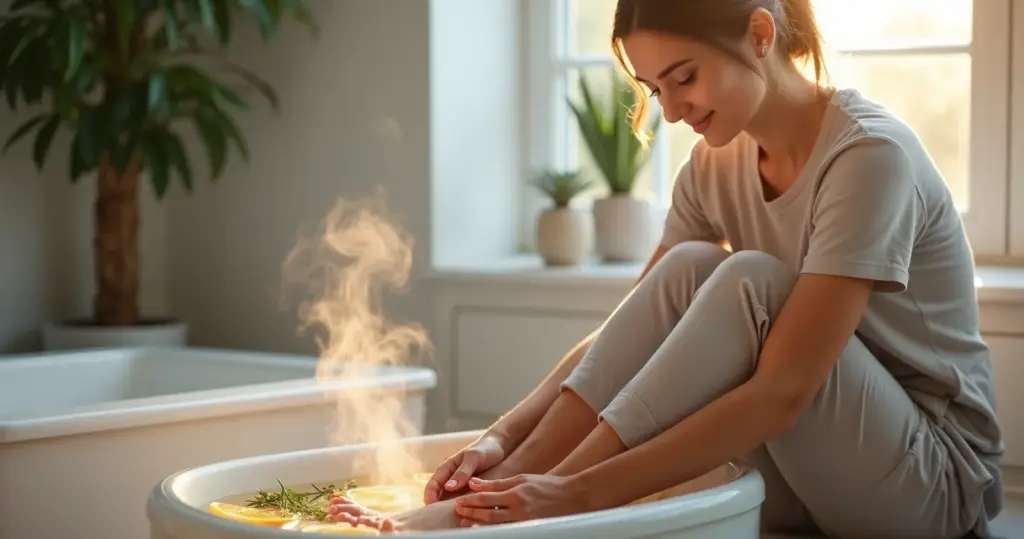 Escalda-pés para fascite plantar crônica: passo a passo que alivia em 30 minutos