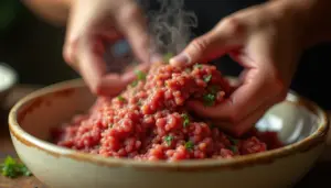 Como se faz almôndega de carne moída suculenta em 15 minutos