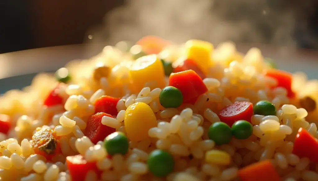 Como se faz um arroz à grega soltinho e colorido em 30 min