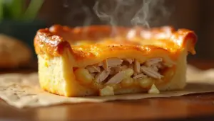 Como se faz uma torta de frango cremosa em 30 minutos